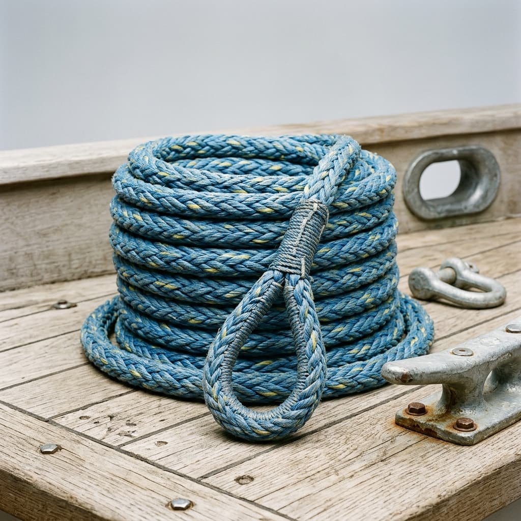 High-Tenacity 8-Strand Braided Polypropylene Mooring Rope - IMPA 21 01 15